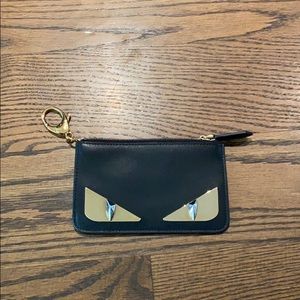 Fendi Monster Leather Key Pouch